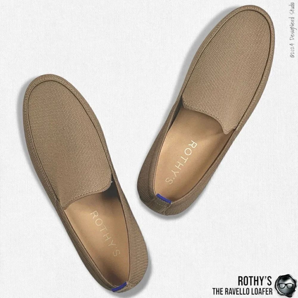 ROTHY’S THE RAVELLO LOAFER IN FADED BROWN SUSTAINABLE WASHABLE SHOES SIZE EU 42